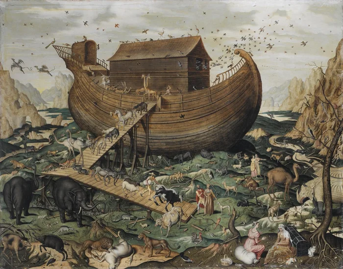 Historic artwork depicting Noah’s ark